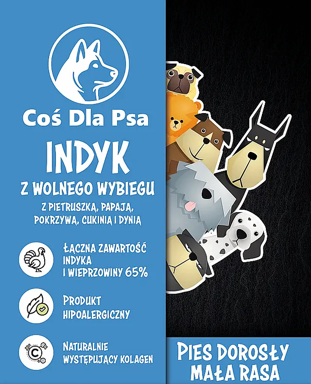 Karma dla psa Superfood z indykiem dla psa malej rasy