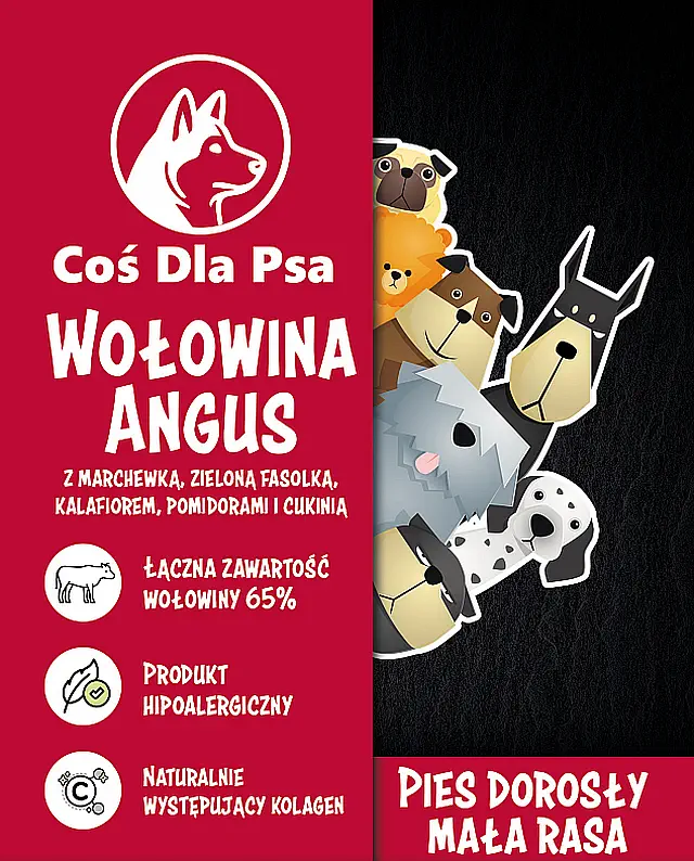 Karma dla psa Superfood z wolowina dla psa malej rasy