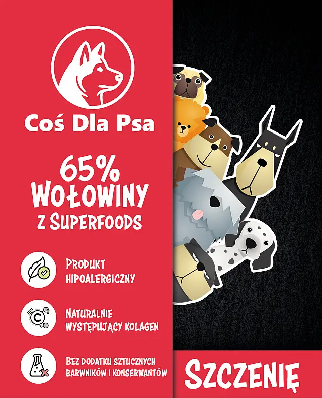 Karma dla psa Superfood z wołowina dla szczeniaka