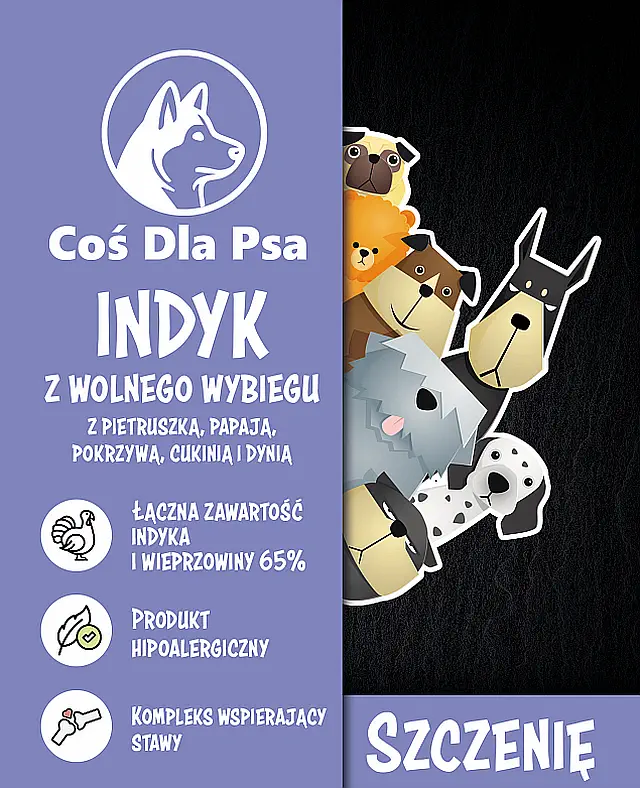Karma dla psa Superfood z indykiem dla szczeniaka